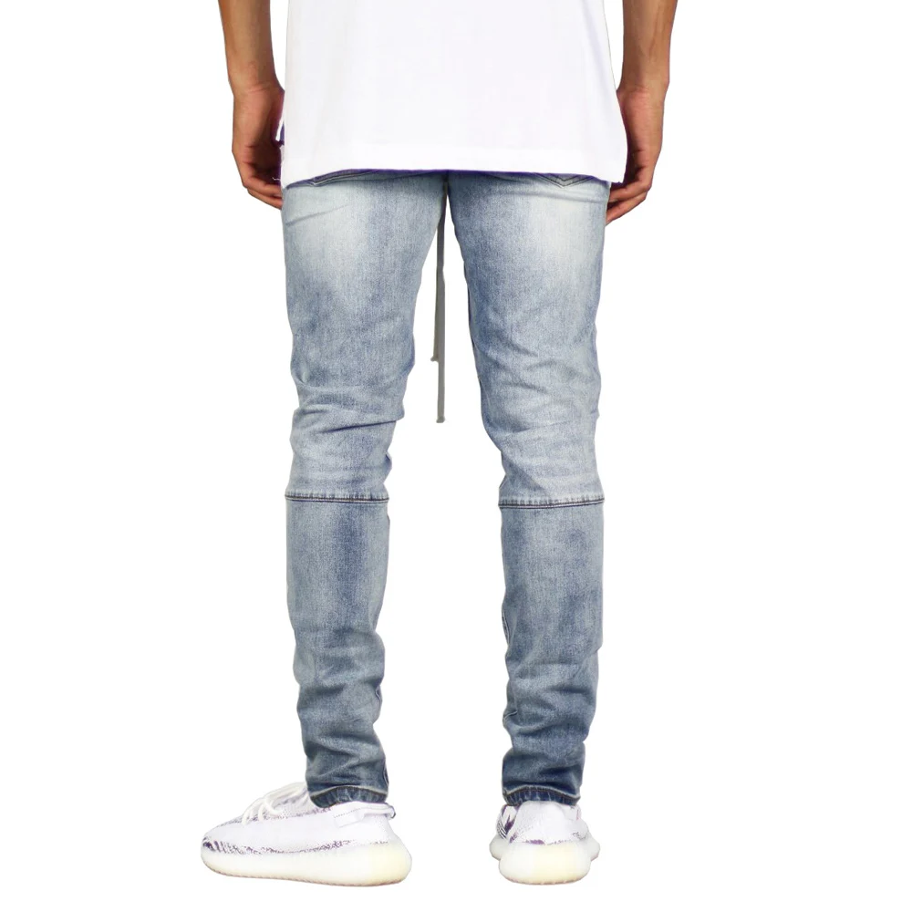 Beste Mannen Jeans Stretch Vernietigd Ripped Ontwerp Skinny Jeans E5023