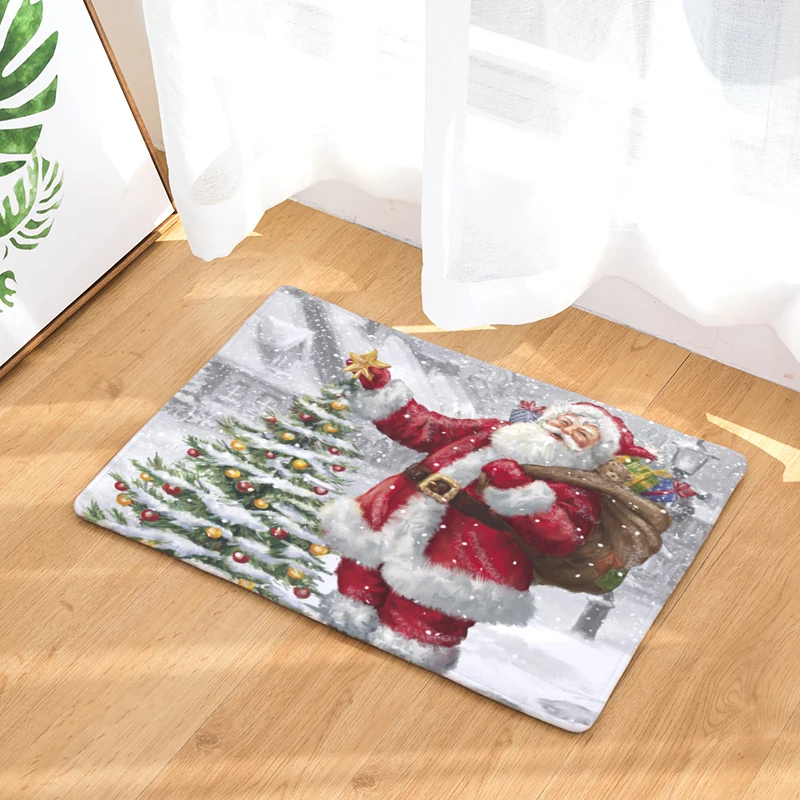 Дверной коврик с рождественским дизайном felpudos коврик для ванной комнаты домашняя гостиная ковровое покрытие Antideslizante 40x60 см/50x80 см