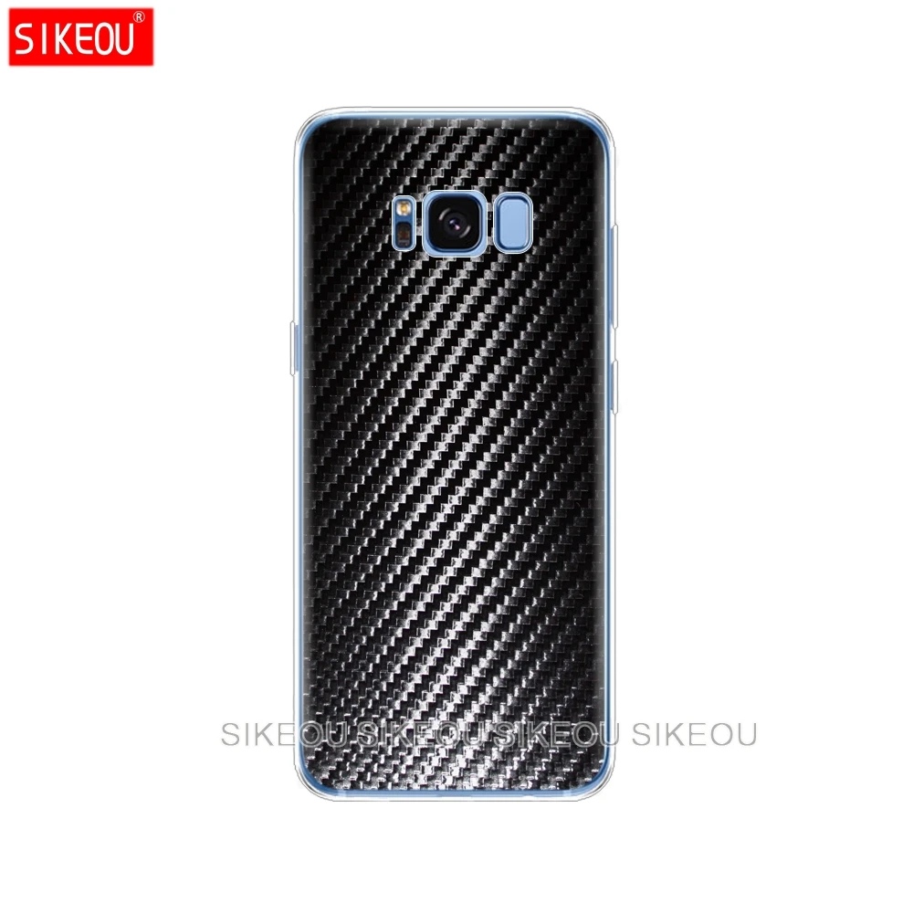 Силиконовый чехол для Samsung Galaxy S9 S8 S7 S6 edge S5 S4 S3 PLUS телефона с принтом из углеродного
