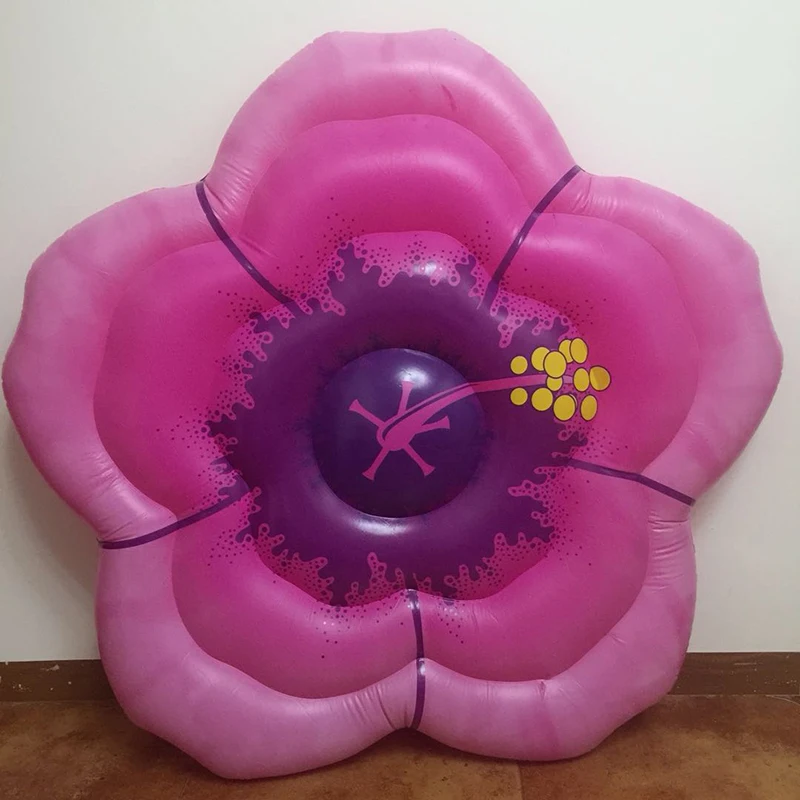 Надувной цветочный поплавок для бассейна Hibiscus женщин и девочек Летний Пляжный