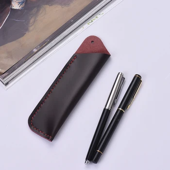 

Aibecy Handmade Retro Vintage Full Grain Leather Pencil Case Pouch Pen Holder Organizer Bag Stationery Gift for Kids Students