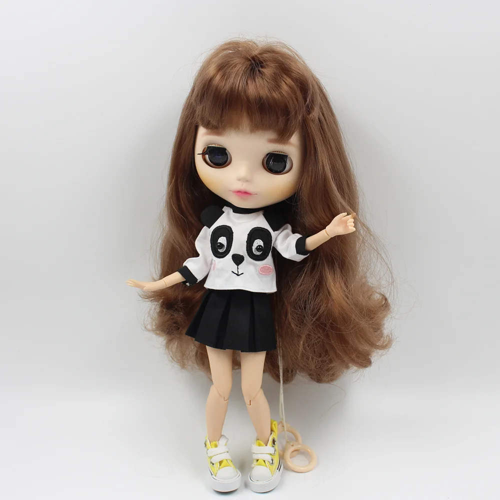 

Outfits for Blyth doll A set of Panda Embroidery Dress suit for 1/6 BJD pullip licca