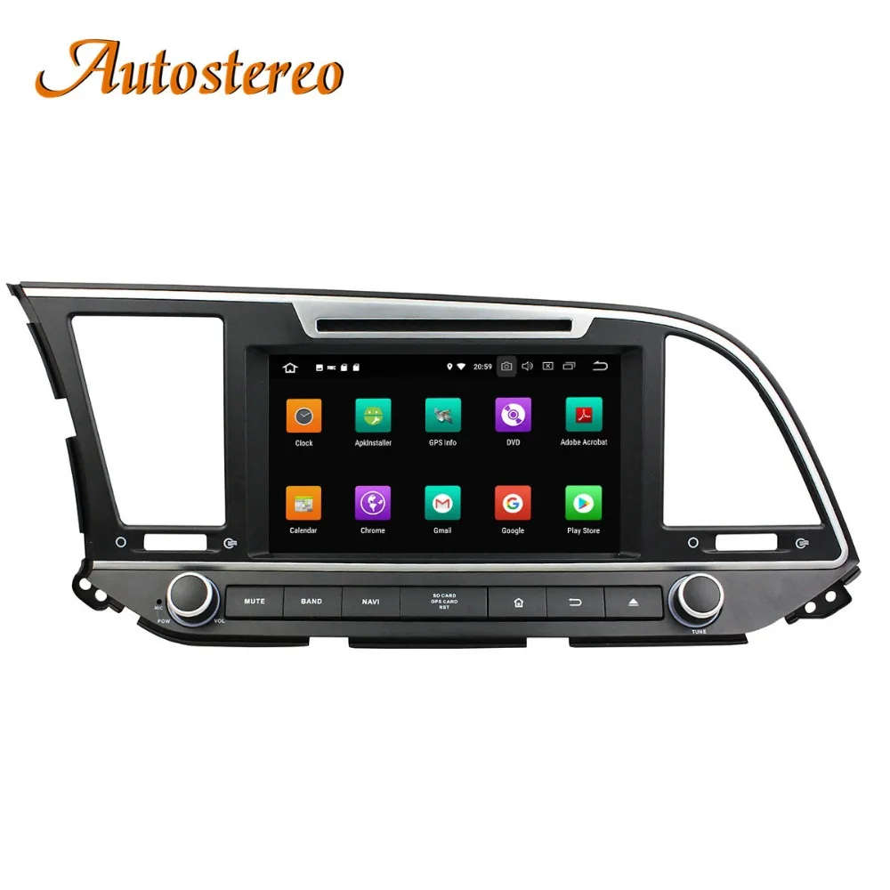 Cheap Autostereo Android 8 4+32G Car DVD Player GPS navigation For Hyundai Elantra 2016- 2018 headunit multimedia player tape recorder 3