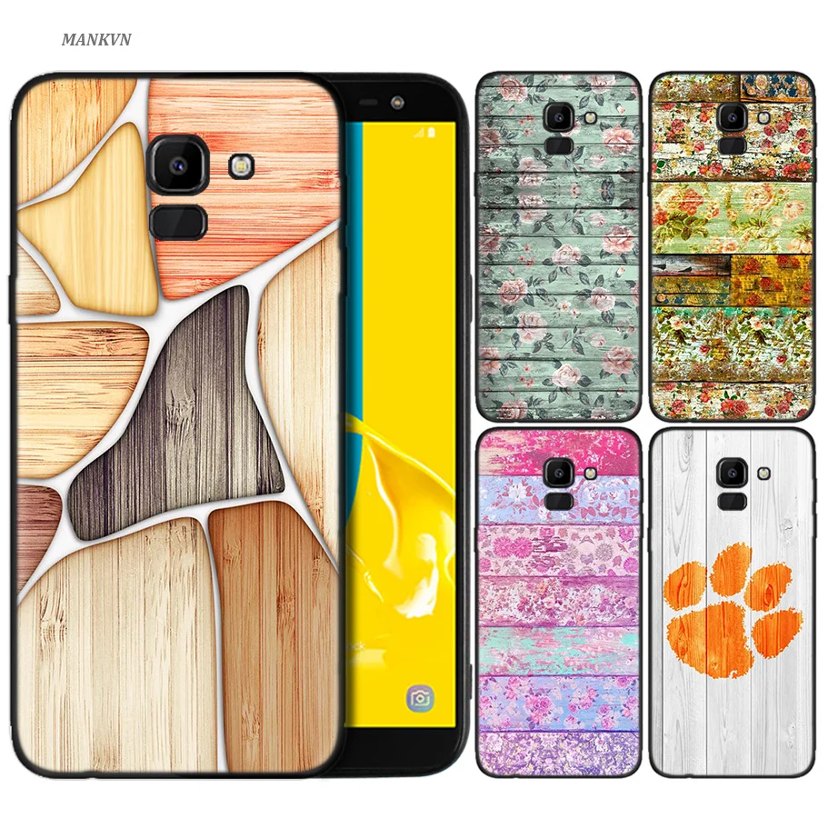 Silicone TPU Case for Samsung Galaxy J4 J6 A6 A8 Plus A7 A9 J8 2018 A5
2017 Soft Cover Shell Floor wooden timber Wood And Flower