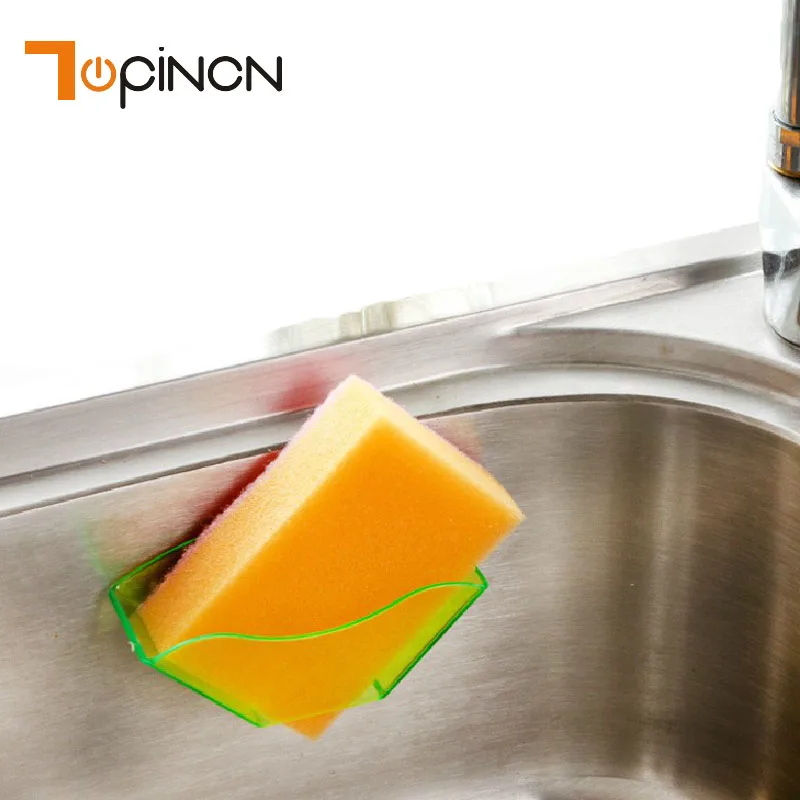 

Creative Kitchen Double Sucker Sponge Holder Soap Sponge Drain Storage Rack Multipurpose Kitchen Organizer Storage Shelf