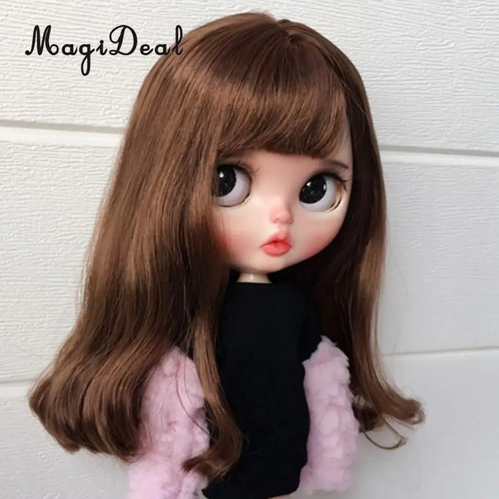 1/6 Stylish Winter Outfits Splicing Plush Sleeve Pullover Sweatshirt Tops T-shirt Coat Jacket For Blythe 12inch Dolls Garments