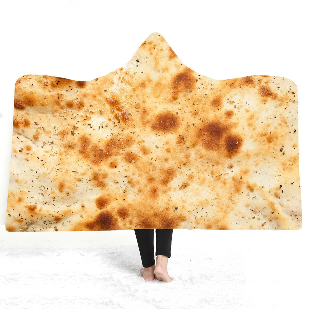 

Mexican Burrito Hooded Blanket Soft Fleece Tortilla Hoodie Blankets for Adult Children Winter Warm Throw Sofa Bed Kids 60035
