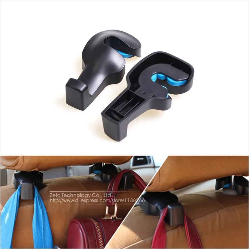 2pcs/lot New Vehicle Auto Car Accessories Seat Bag Hook Hanger Holder Organizer Coat Hanger Clothes Jackets Suits Holder