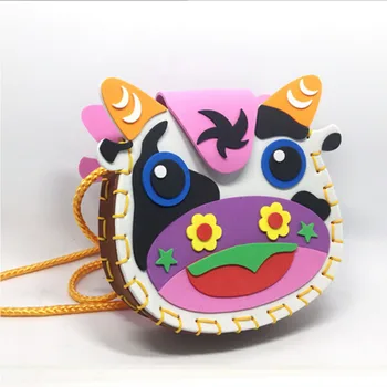 

1 Set Interactive Educational Toys Lovely Animals Children Handmade Bags Multicolor EVA Foam Puzzles DIY Crafts For Kids New