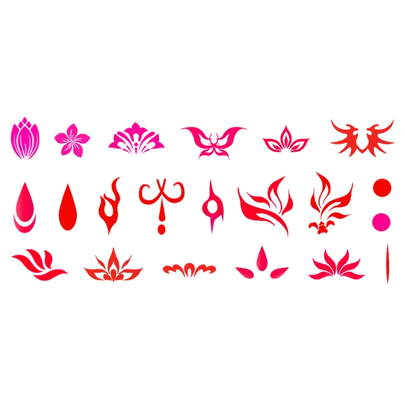 

Forehead Stickers Cosplay Anime Cartoon Logo Props Waterproof Animation Cartoon Logo Temporary Tatoo Tattoo Stickers XR111