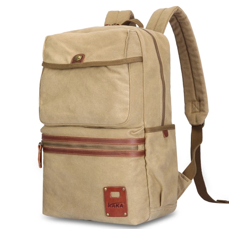 

15.6" Vintage Canvas Men Backpack Large Capacity,Premium Backpack School Bags for Teenagers Laptop Backpack Rucksack