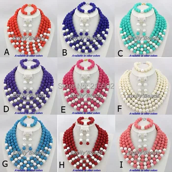 

Irregular Coral Jewelry Set 4 Layers African Jewelry Sets Fashion Wedding&Party Necklace Jewelry Set Free Shipping CJ221