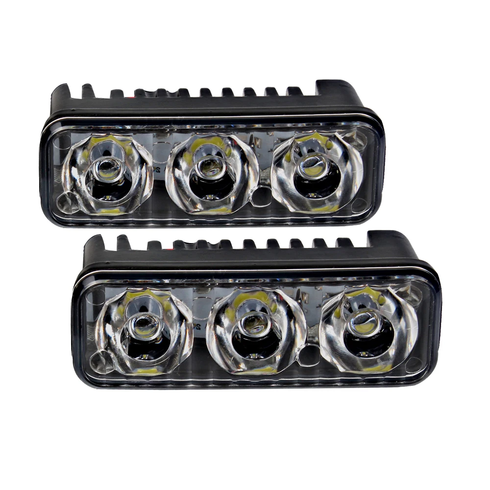

2PCS Auto Day Light Waterproof DC 12V Daytime Running Light Car DRL 6 LED Bulbs Car-styling Universal Vehicle Fog Lamp