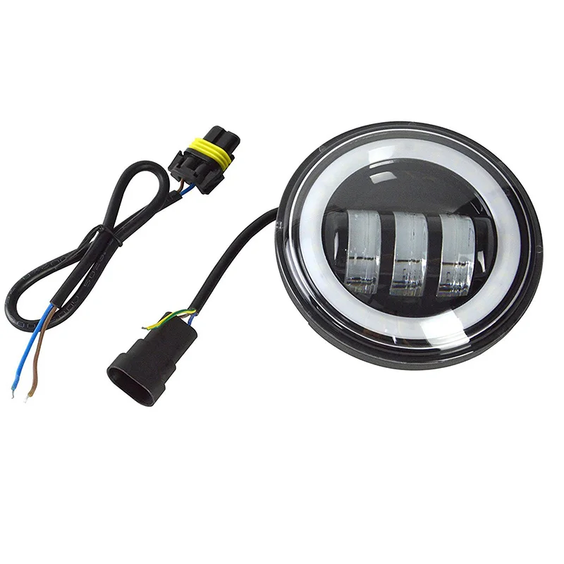 4.5 Inch 30W Black LED Auxiliary Passing Spot Lights for Harley-Davidson Motorcycles Fog Lighting  (16)