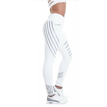 Sport Women Yoga Pants Fitness Leggings Light High Elastic Shine Leggins Workout Slim Fit Women Pants Black Jeggings Trousers 5