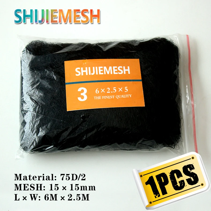 

High quality 6M x 2.5M 15mm Hole Orchard Garden Polyester 75D/2 bat net Anti Bird Mist Net 1 pcs