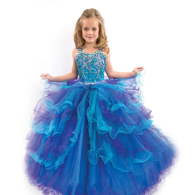Best price at $108 Cheap Gorgeous Vestidos de Communion Beading Hollow Square Sleeveless Ruffles Little Princess Infant Christening Tulle Ball Gowns 2016