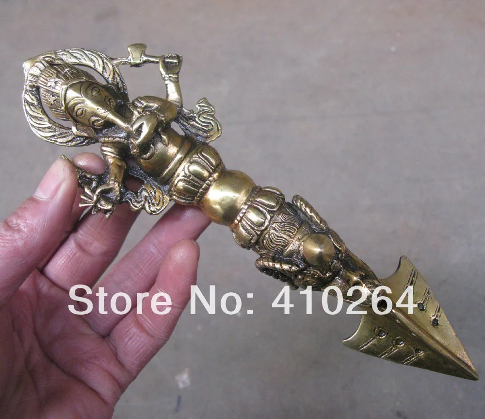 

0116P $old craft$ fast shipping 4 arms Elephant group leader Tools used in Buddhism Buddha statue