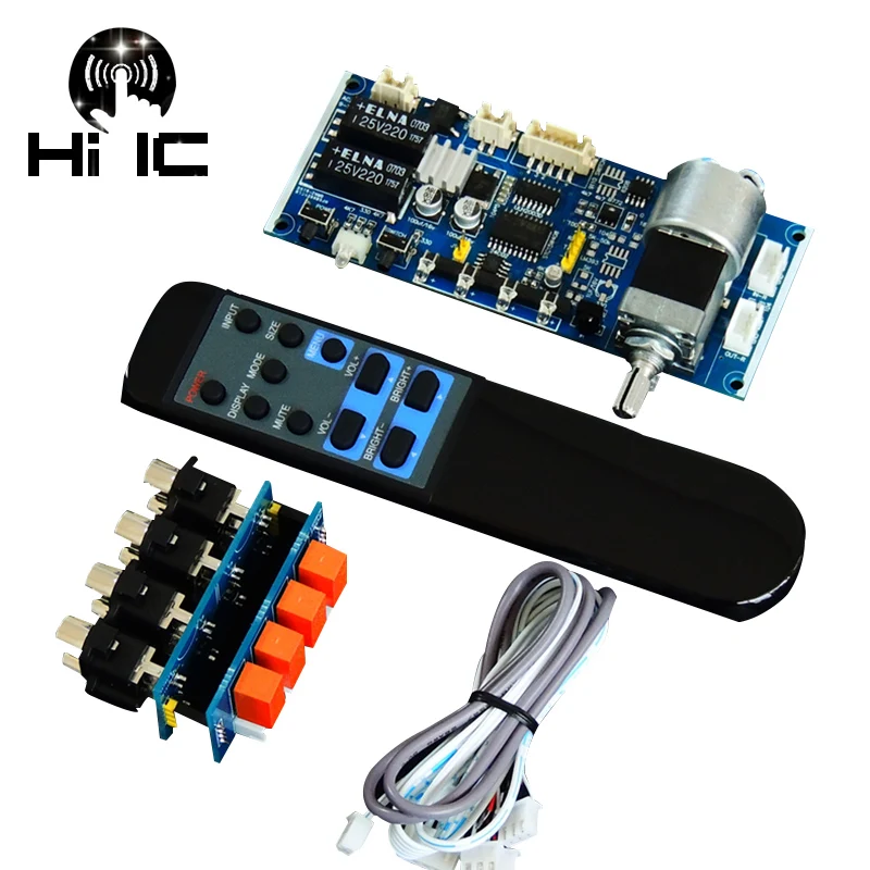 

Volume Control Board Infrared Remote Control Preamp Motor Potentiometer Audio Signal Switcher Switch Selector HiFi Preamplifier