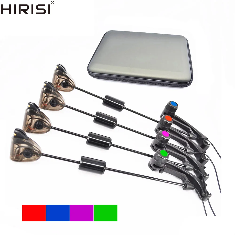 

Carp fishing Swinger Set LED Bite Indicator 4pcs in Zipped Protection Case