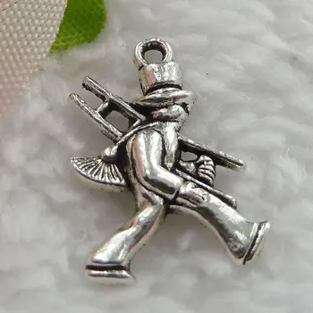 

176 pieces antique silver maintenance worker charms 21x13mm #148