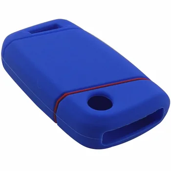 Keyforkess 10 pezzi per VW Magotan Passat B8 Golf Skoda Superb A7 custodia portachiavi in Silicone portachiavi Smart Remote portachiavi copertura in gomma - Jingyuqin 10 pezzi per VW Magotan Passat B8 Golf Skoda Superb A7 custodia portachiavi in