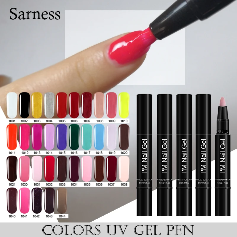 

Sarness Manicure Nails Gel Polish Shellak Nail Varnish Pen Fashion 5ML Soak Off UV Gel Nail Gel Polish Cosmetics Nail Art Pen