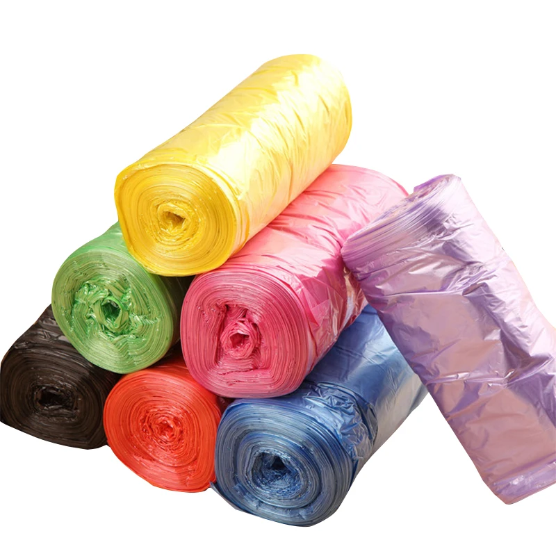 

High quality Thicken Colored Trash Bags Garbage Bag Storage Plastic Waste Basket Bin Trash Holder Kitchen Bucket Bag