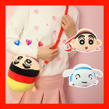 

Cartoon Cute Crayon Shin-chan Plush Doll Messenger Bag Girls Shoulder Crossbody Bag Phone Coin Purse Bags for Children Gift