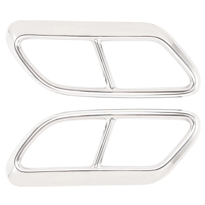 

Stainless Steel Car Exhaust Pipe Tail Throat Decor Frame Trim Cover Liner Accessories for Volvo S90 2017 2018
