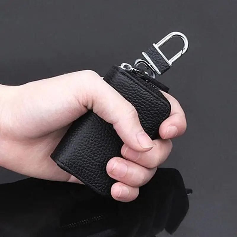 PU Leather Keychain Car Key Wallets Men Women Key Holder Housekeeper Keys Organizer Zipper Case General Models Wallet key case cover key case keychain holder