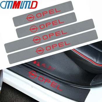 

Car Styling 4pcs Carbon Fiber door Sill Protector Sticker For Opel Astra H J G K F Insignia Corsa D Vectra C Zafira A MokkaAntar