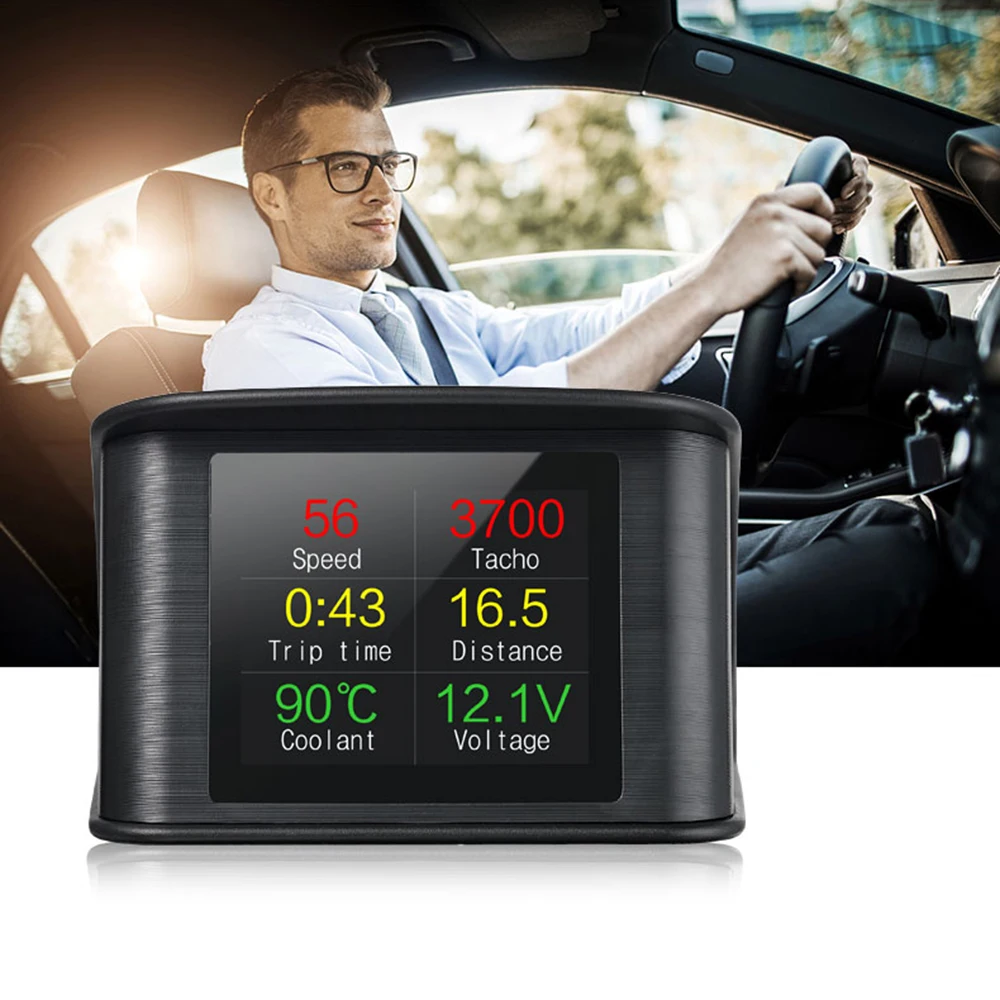 

Car HUD LED Heads Up Display OBD Scanner OBD2 Digital Speedometer Detector Tool