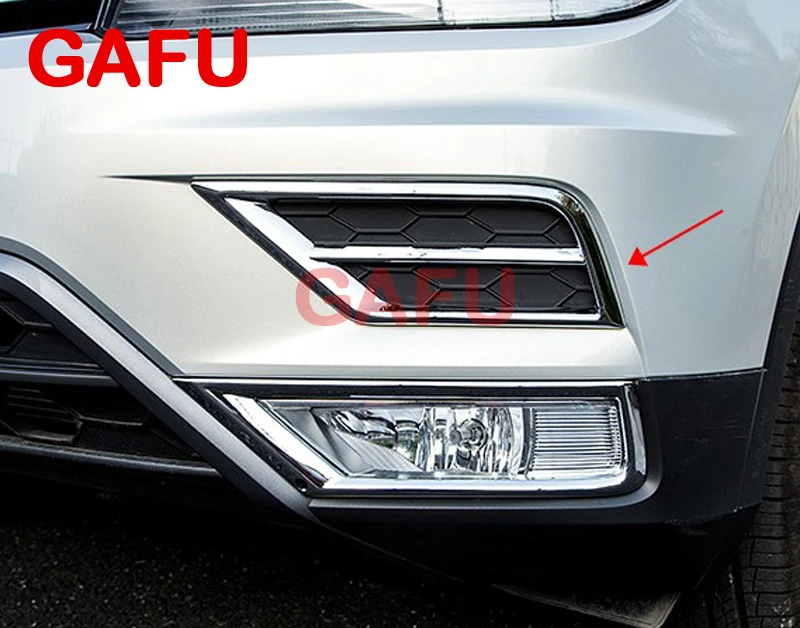

For VW TIGUAN MK2 2017 Front Fog Light Cover trim Front Bumper Protector Frame ABS Exterior Car Accessories
