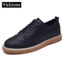 Valstone 2017 NEW arrival super hot brogues men fashion sneakers men leather pantshoes oxford shoes lace up for autumn & winter