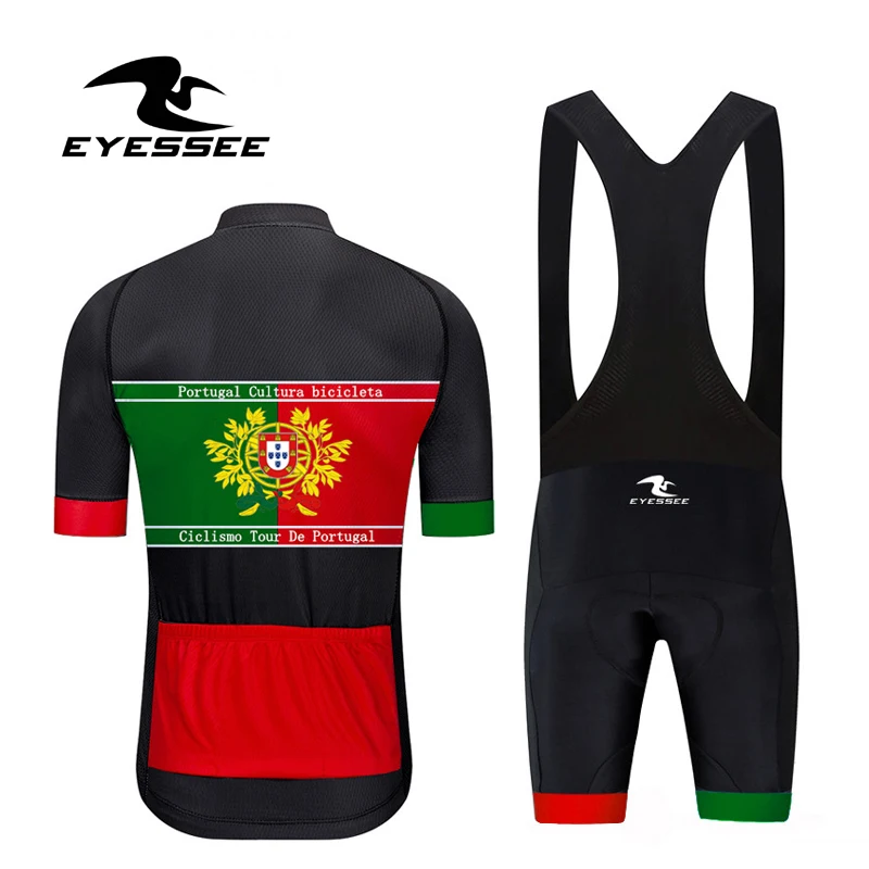 EYESSEE Tour of Portugal набор велосипедных Джерси/Летний Pro Bicicleta team дышащая одежда для езды на велосипеде с коротким рукавом