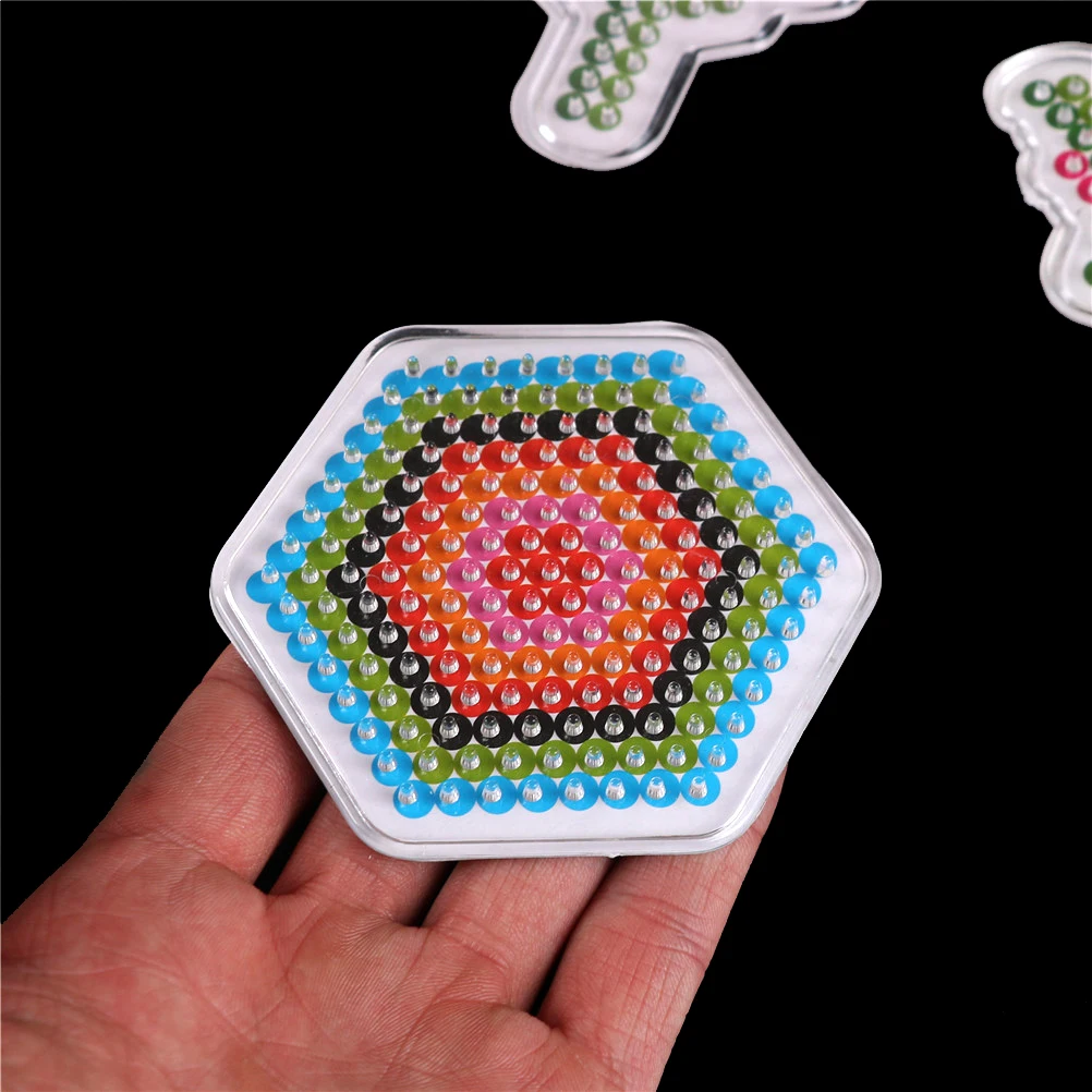 Пластиковые Diy прозрачные формы головоломка Pegboard Хама шарики шаблона с Колор