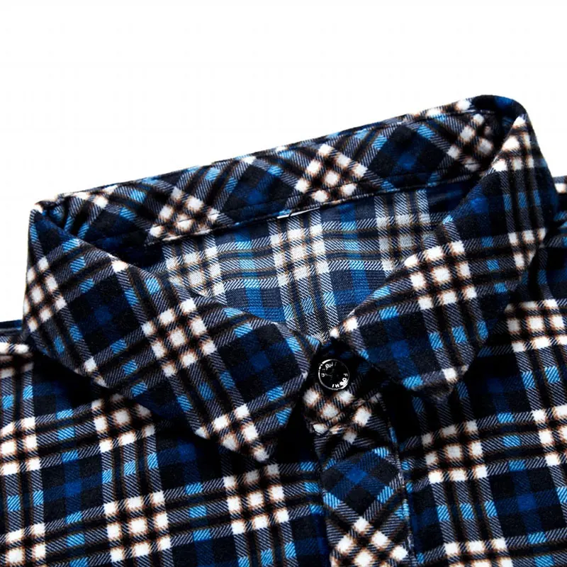 R.N.J. Brand Classic Old school Plaid Shirts Mens Clothes 2018 Long Sleeve Mens Dress Shirts Casual Slim fit Men Social Shirt