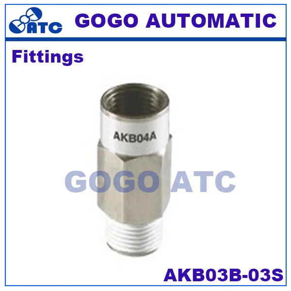 SMC type fittings AKB03B 03S thread Rc 3/8 male female thread straight