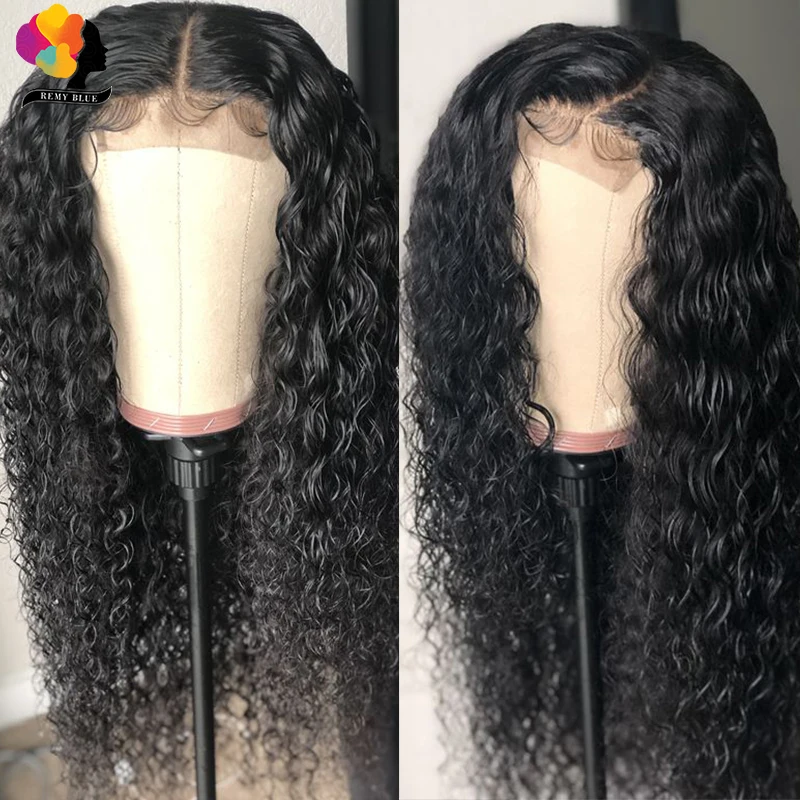 

Remyblue Kinky Curly Human Hair Wigs Black Women 13x4 Lace Front Human Hair Wigs Brazilian Remy Lace Frontal Wig with Baby Hair