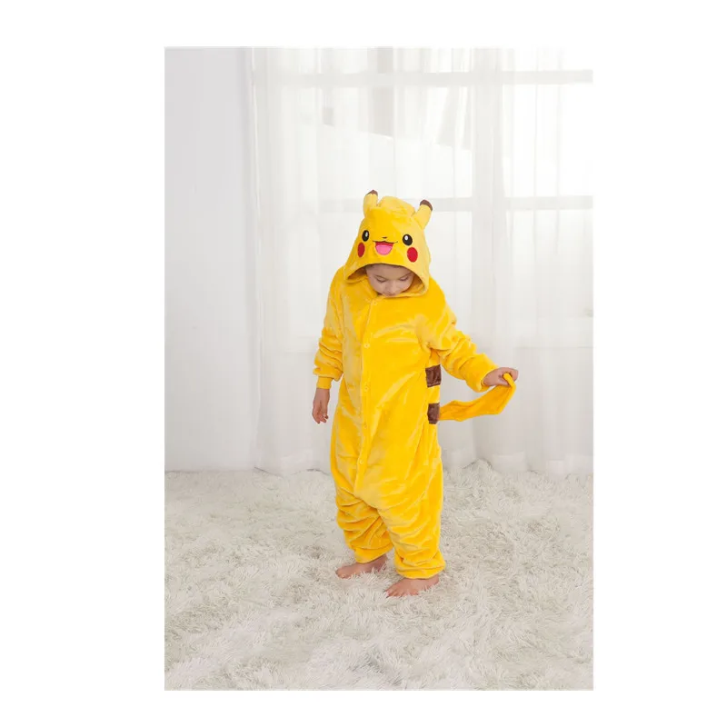 Талисман Pikachu костюм покемон ребенок Пикачу Onesie Pocket Monster Pikachu пижамы костюм для сна косплей для взрослых Покемон Пижама