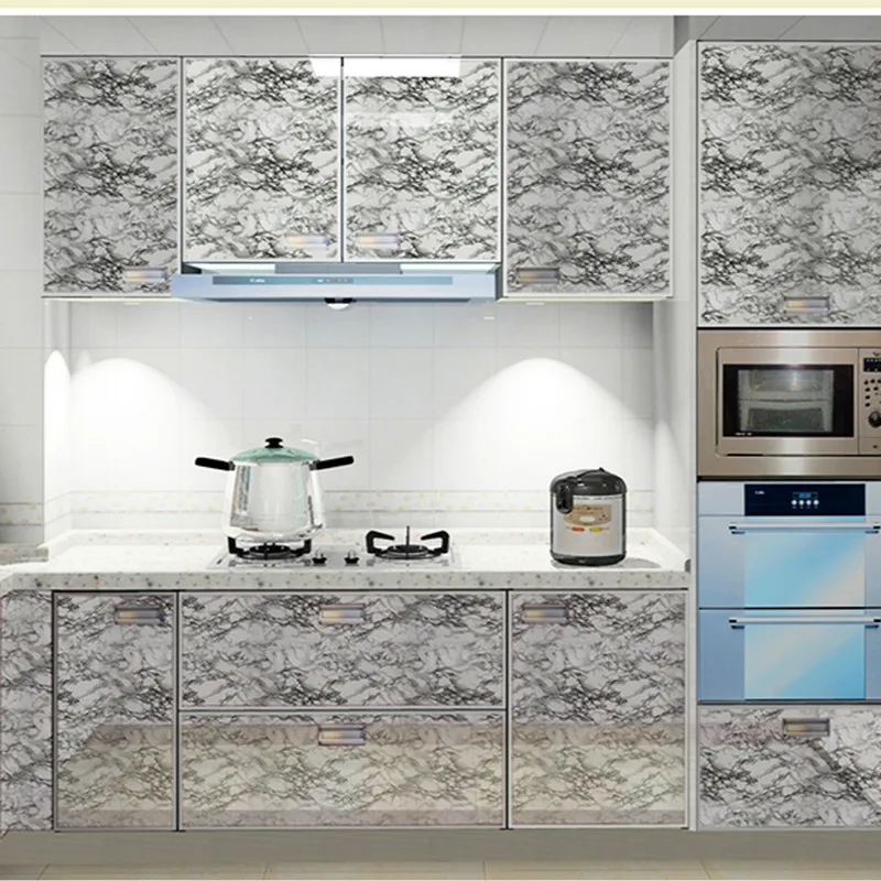 Marble Self-adhesive Paper Waterproof Pvc Kitchen Oil Wall Stickers Countertop 60x100 Cm Refurbished Paper