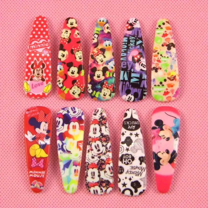 

4pcs/lot Disney cartoon Mickey Mouse children hair clip girl head circle bow birthday gift headwear cosmetic kid accessories toy