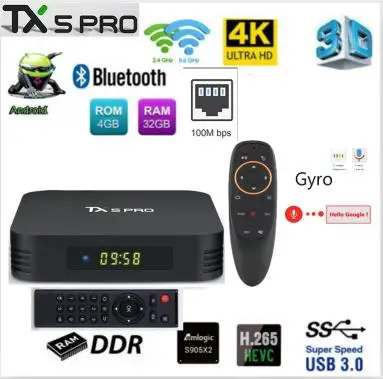 Tanix TX5 PRO 4 ГБ 32 ГБ 2,4G WiFi 100M LAN Bluetooth Android 8,1 tv Box Amlogic S905X2 Четырехъядерный 4K Smart Box TX5 MAX TANIX - Цвет: TX5 PRO G10