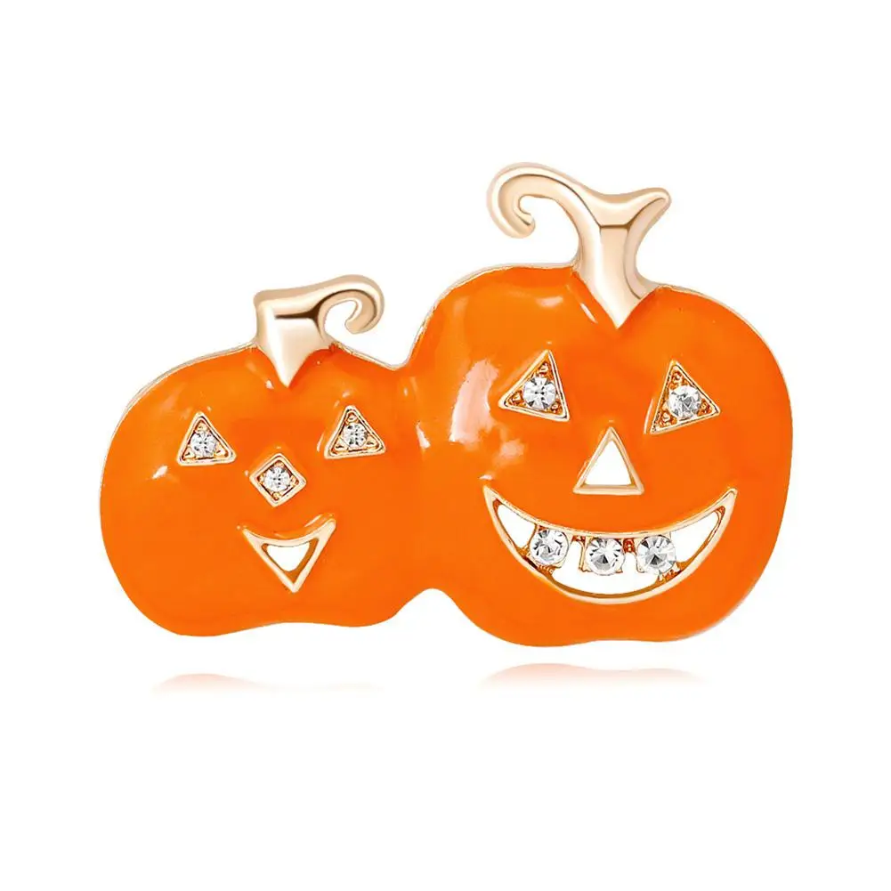 Halloween Fashion Women Cartoon Double Pumpkin Dripping Oil Alloy Brooch Perfect Wear Decoration | Украшения и аксессуары