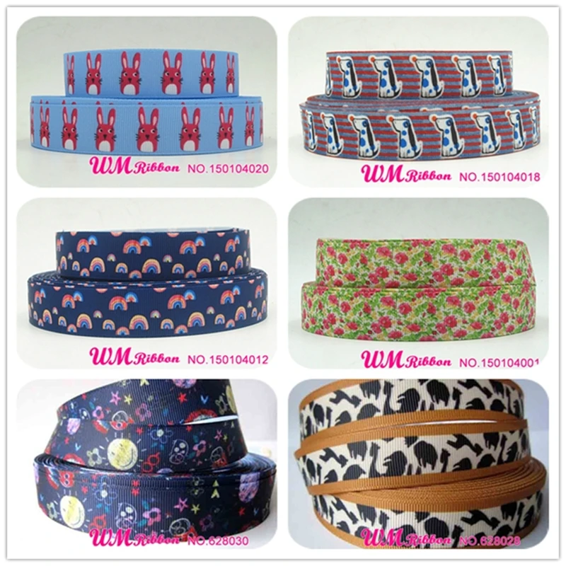 

Q&N wholesale/OEM Ribbon NT design 7/8inch 22mm Cute cartoon Printed Grosgrain Ribbon 50yds/roll free shipping