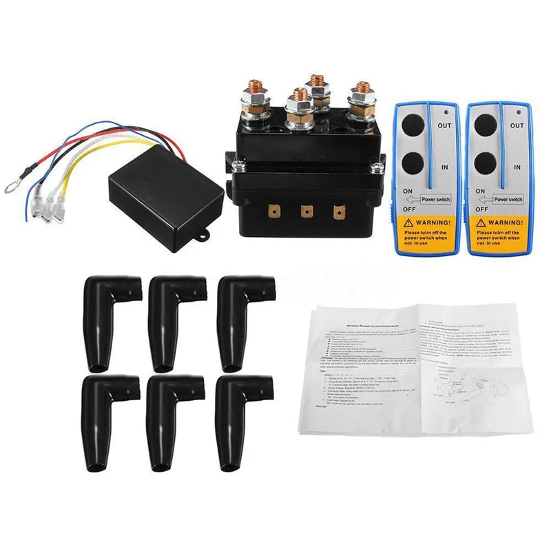 

High quality 500A Winch Remote Kit 12V 500A Contactor Winch Control Solenoid Relay Twin Wireless Remote Recovery
