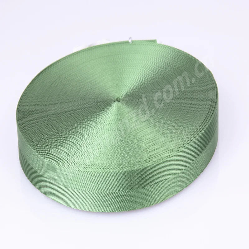 

1.2" Green Webbing 100% Nylon Tape Liman Ribbon Factory For Sale