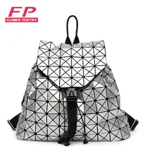 Mujeres de la manera Morral del Lazo Diamante Celosía Geometría Señoras Acolchado Sac Bolsa Mochila Para Adolescentes chica Mochilas Bao Bao