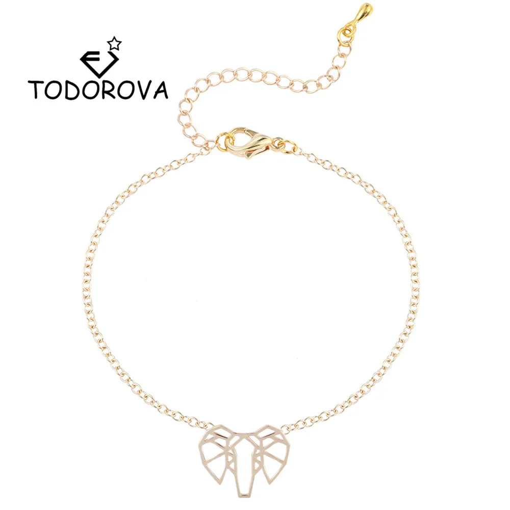 

Todorova Women Bracelet Handmade Men Jewelry Lucky Animal Origami Elephant Bracelet Gifts for Girls